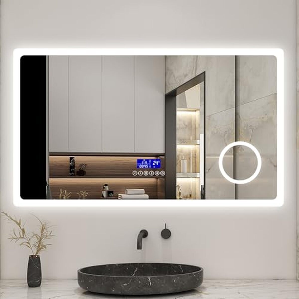 Test du miroir lumineux AICA 100x60cm : bluetooth et anti-buée