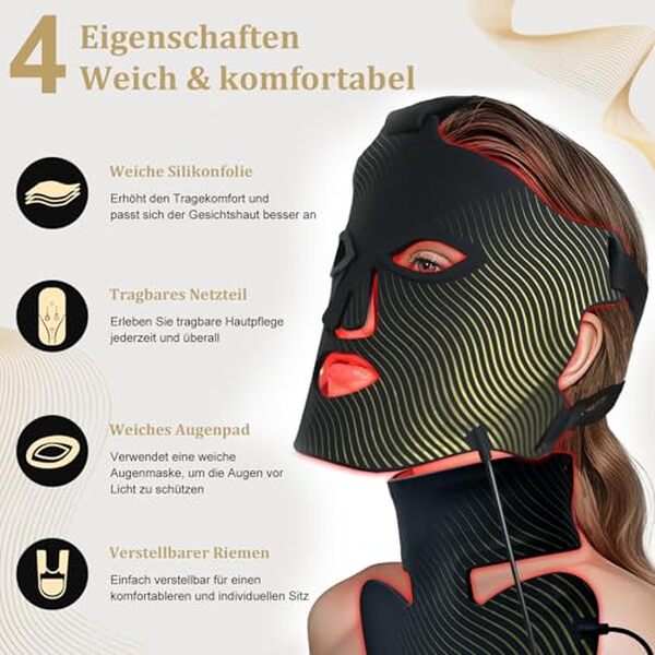 Découvrez les effets anti-âge révolutionnaires du masque LED Neemosi Swart goud : analyse approfondie de ses avantages et efficacité en luminothérapie visage pour une peau rajeunie.