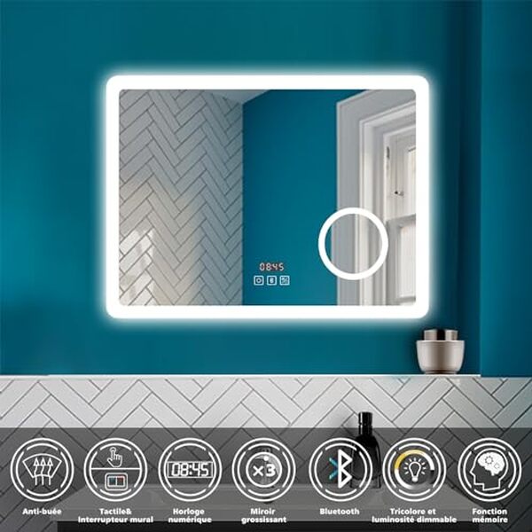 Découvrez notre test complet du miroir LED Hapaoso avec bluetooth et fonction anti-buée pour une salle de bain moderne et connectée.