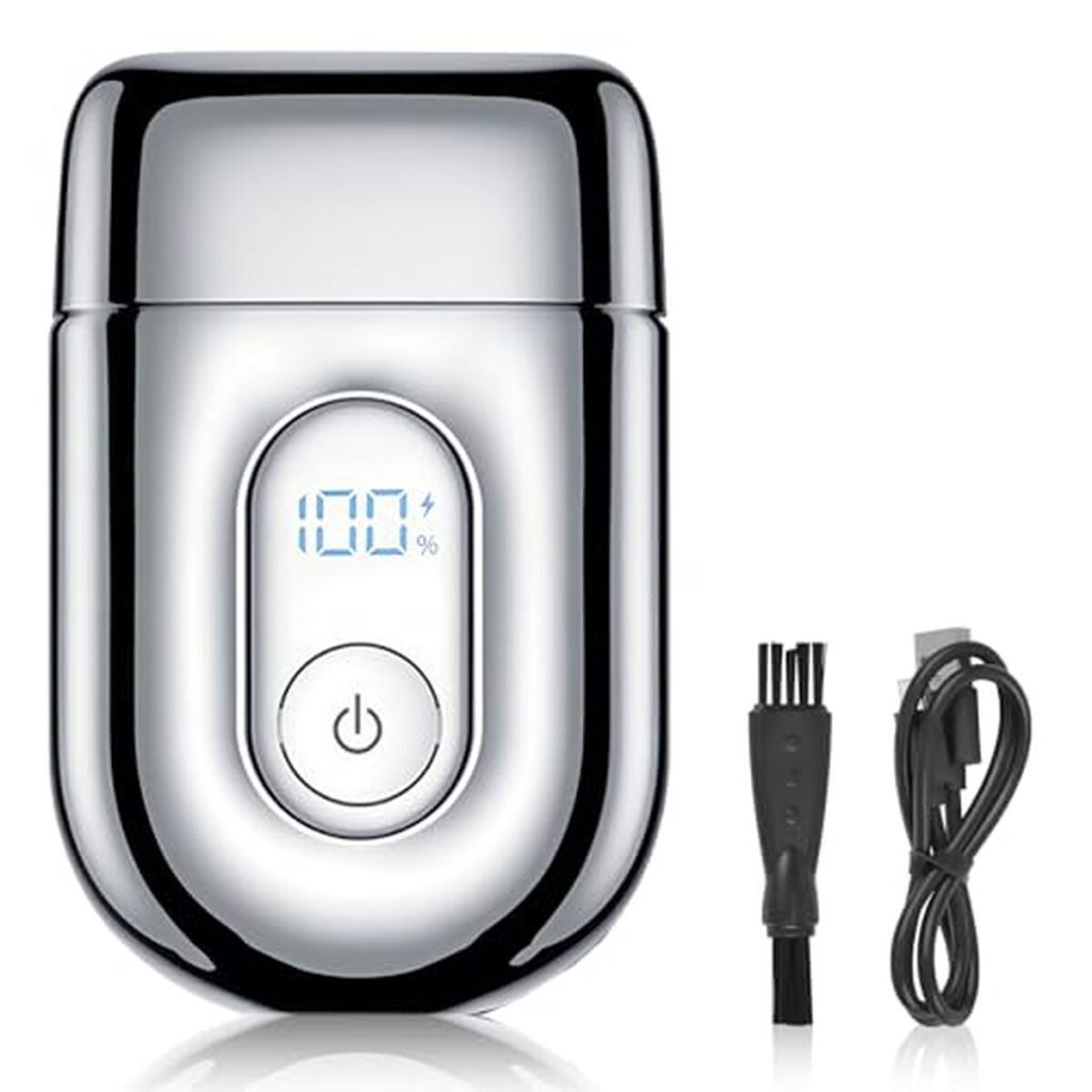 Rasoir électrique aluminium IPX7 : test et avis, autonomie 90 min, affichage LED