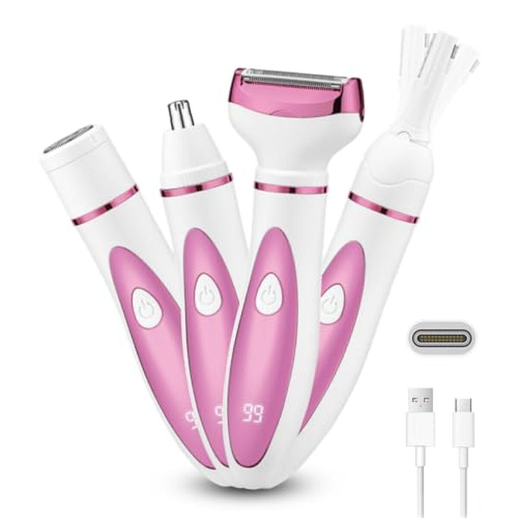 Test du rasoir électrique rechargeable 4 en 1 pour femme