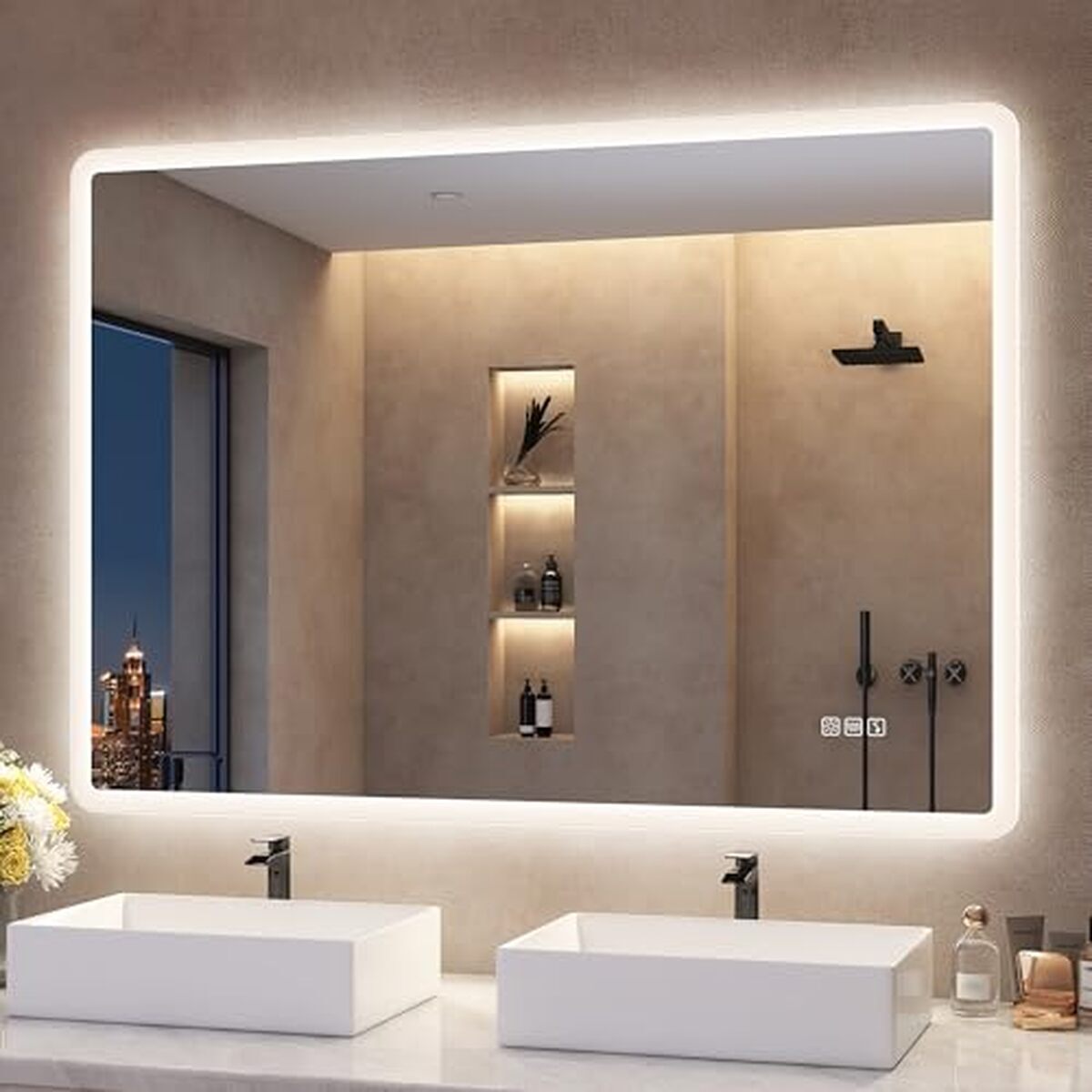 Test du miroir LED S'bagno 100x70cm : éclairage intelligent et fonctionnalités modernes